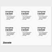 人種差別の定義を逆にする ラウンドシール (シート)