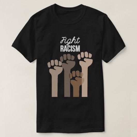 人種差別のTシャツと戦う Tシャツ (デザイン正面)