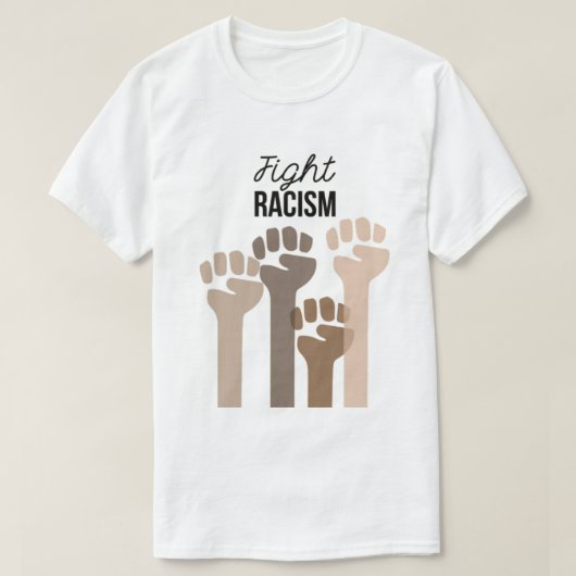 人種差別のTシャツと戦う Tシャツ (デザイン正面)