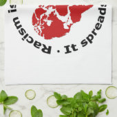 人種差別はがんである キッチンタオル (折り畳み)