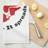 人種差別はがんである キッチンタオル (四つ折り)