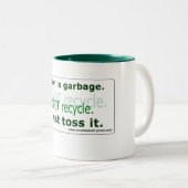 人種差別はごみ-クラシックマグ、11オンス ツートーンマグカップ (正面右)