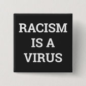 人種差別はウイルスだ 缶バッジ (正面)