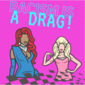 人種差別はドラッグ シール (正面)