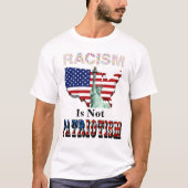 人種差別は愛国心ではない Tシャツ (正面)