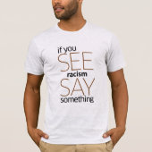 人種差別もしがTシャツと言う Tシャツ (正面)