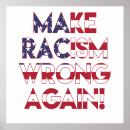 人種差別を再び間違える！アンチトランプ抗議ポスター ポスター