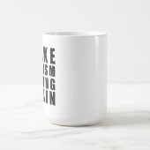 人種差別を再び間違える コーヒーマグカップ (中央)
