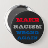 人種差別を再び間違える 缶バッジ (正面&裏面)