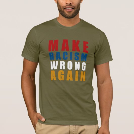 人種差別を再び間違える Tシャツ (正面)