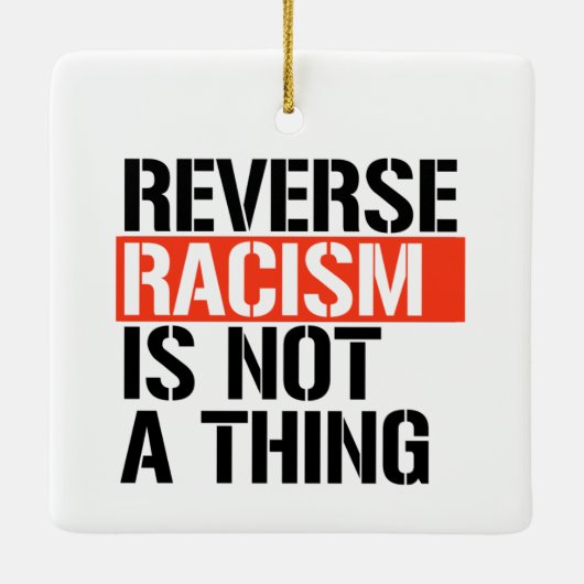 人種差別を覆す行為は問題ではない セラミックオーナメント (裏面)