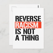 人種差別を覆す行為は問題ではない ポストカード (正面/裏面)