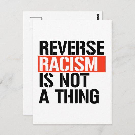 人種差別を覆す行為は問題ではない ポストカード (正面/裏面)