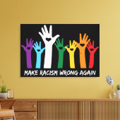 人種差別を誤ったハート手にする キャンバスプリント (インサイチュ (リビング))