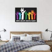 人種差別を誤ったハート手にする キャンバスプリント (インサイチュ (寝室))