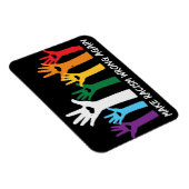 人種差別を誤ったハート手にする マグネット (右側)