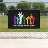 人種差別を誤ったハート手にする 横断幕 (インサイチュ)