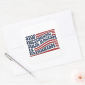 人種差別ストップを装うことは愛国心だ スクエアシール (封筒)