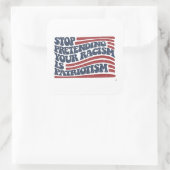 人種差別ストップを装うことは愛国心だ スクエアシール (バッグ)