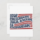 人種差別ストップを装うことは愛国心だ 案内ポストカード (正面/裏面)