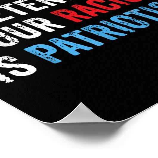 人種差別ストップを装うのは愛国心のアンチ ポスター (角)