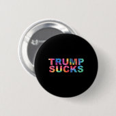 人種差別ストップを装うトランプは愛国主義1 缶バッジ (正面&裏面)
