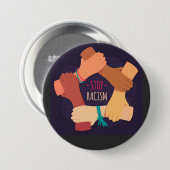 人種差別ストップボタン 缶バッジ (正面&裏面)