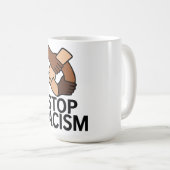 人種差別ストップ コーヒーマグカップ (正面右)
