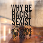 人種差別主義の同性愛嫌悪は黙っててはいけない ウィンドウサイン (シート2)