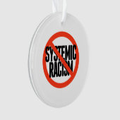 人種差別主義は存在しない オーナメント (正面)