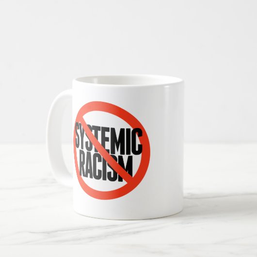人種差別主義は存在しない コーヒーマグカップ (正面左)