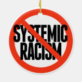 人種差別主義は存在しない セラミックオーナメント (裏面)