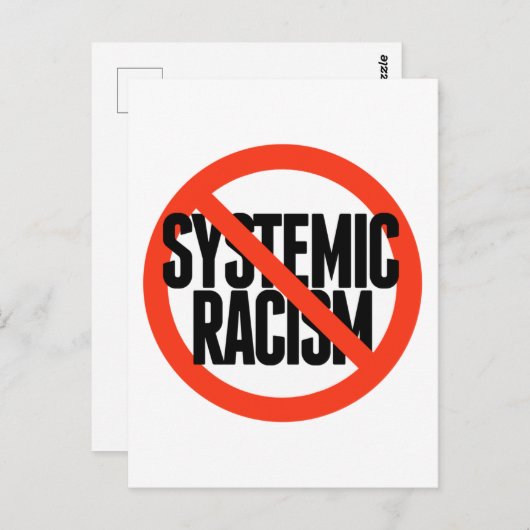 人種差別主義は存在しない ポストカード (正面/裏面)