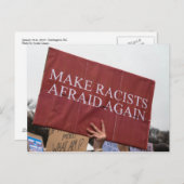 人種差別主義者に再びはがきを恐れさせる ポストカード (正面/裏面)