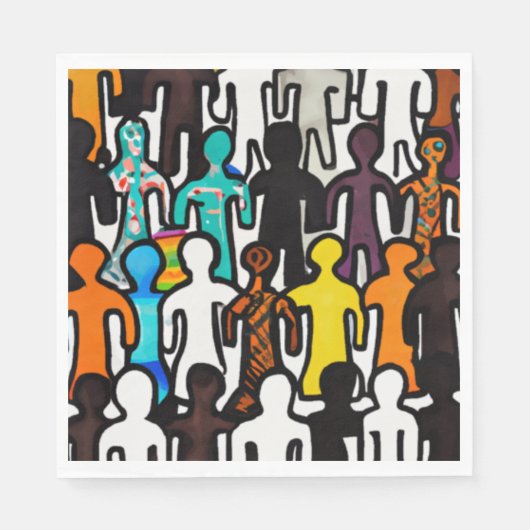 人種差別平等コレクション スタンダードランチョンナプキン (正面)