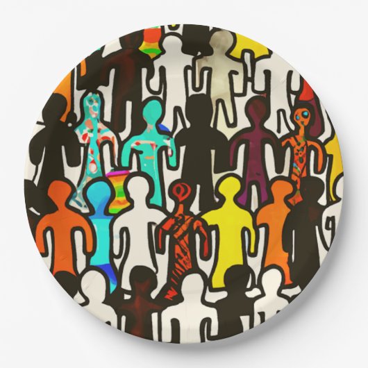 人種差別平等コレクション ペーパープレート (正面)