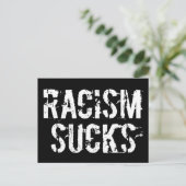 人種差別最低のアンチ人種差別主義者のトランプ ポストカード (スタンド正面)