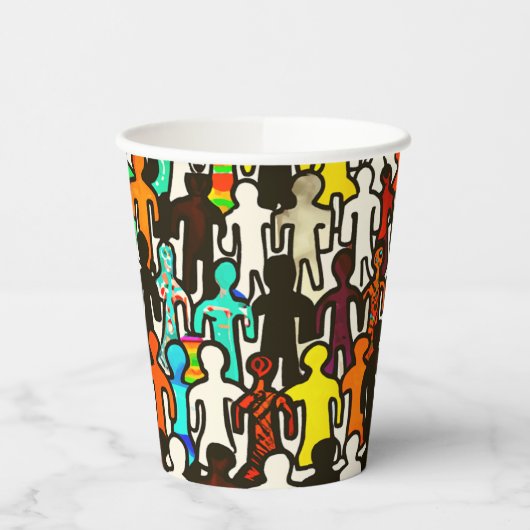 人種的平等 紙コップ (左)