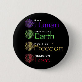 人種：人間発祥の地：地球の政治：自由Re 缶バッジ