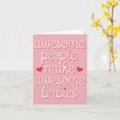 人素晴らし々が素晴らしベビーをおもしろい作る カード (黄色い花)