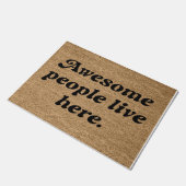 人素晴らし々はここに住む ドアマット (アングル)