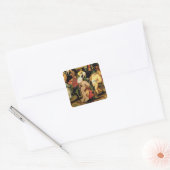 人素朴結婚々の詳細踊り スクエアシール (封筒)