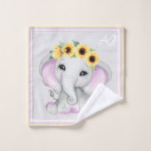 人見知りのベビーゾウガール バスタオルセット (ウォッシュタオル)