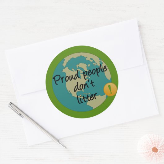 人誇りを持ったは砂を落とさない ラウンドシール (封筒)