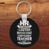 人誇りを持った材 キーホルダー (正面)