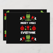 人財醜いサンタクリスマスギフト シーズンカード (正面/裏面)