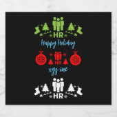 人財醜いサンタクリスマスギフト スパークリングワインラベル (シングルラベル)