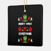 人財醜いサンタクリスマスギフト セラミックオーナメント (左)