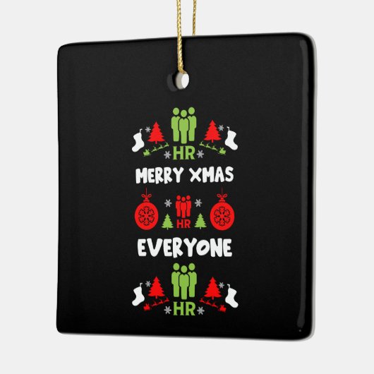 人財醜いサンタクリスマスギフト セラミックオーナメント (左)