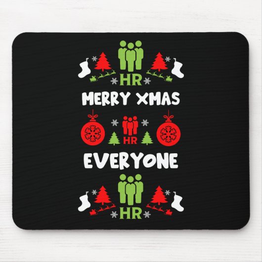 人財醜いサンタクリスマスギフト マウスパッド (正面)
